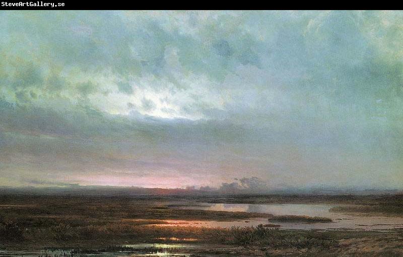 Alexei Savrasov Sundown over a marsh,